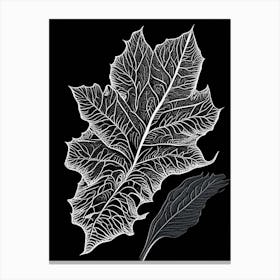 Perilla Leaf Linocut 1 Canvas Print