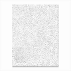 Dotted Black And White Canvas Print