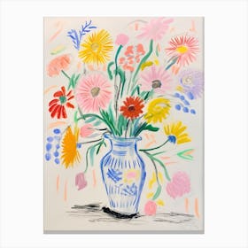 Flower Painting Fauvist Style Asters 2 Canvas Print