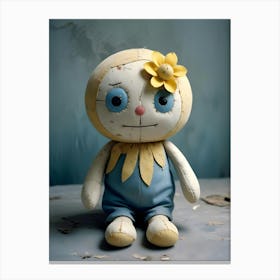 Doll With A Flower Canvas Print