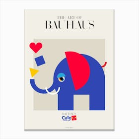 BAUHAUS CUTE | BLUEPHANT Canvas Print