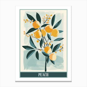 Peach Tree Flat Illustration 1 Poster Canvas Print