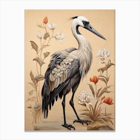 Heron Bird Painting Art Print Canvas Print