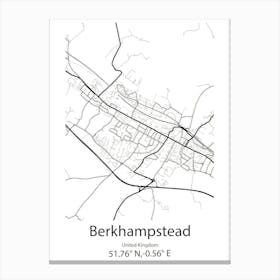 Berkhampstead,United Kingdom Minimalist Map Toile