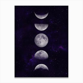Cosmic Canvas - Moon Phases 1 Canvas Print