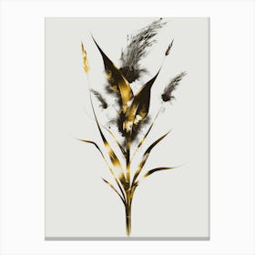 Gold And Feathers Canvas Print