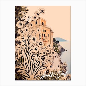Amalfi Flowers Collage 2 Canvas Print