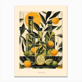 Olive Oil  Art Deco Poster Canvas Print