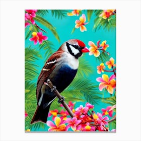 House Sparrow Tropical bird Canvas Print
