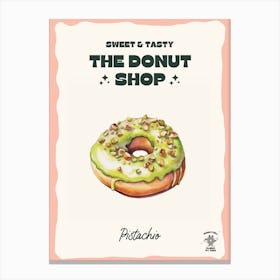 Pistachio Donut The Donut Shop 2 Canvas Print