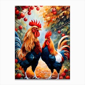 Rooster Painting Canvas Print