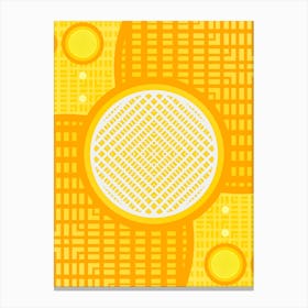 Geometric Abstract Glyph in Happy Yellow and Orange n.0091 Canvas Print