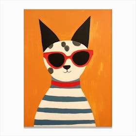 Little Cat 6 Wearing Sunglasses Canvas Print