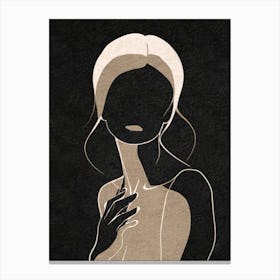 Silhouette Of A Woman 2 Canvas Print