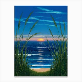 Sunset At The Beach 17 Canvas Print