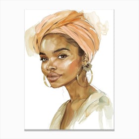 Portrait Of A Black Woman 13 Canvas Print