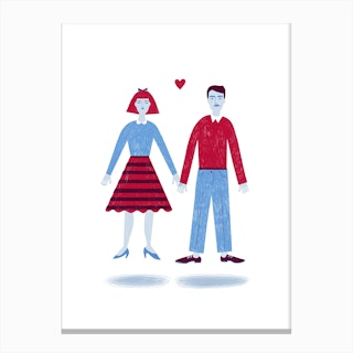 Floating Lovers Canvas Print