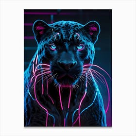 Neon Leopard 2 Canvas Print