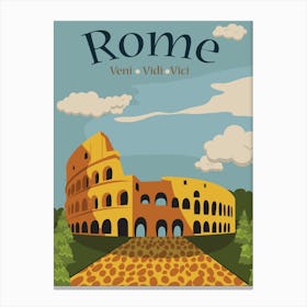 Rome, Colosseum, Italy Canvas Print