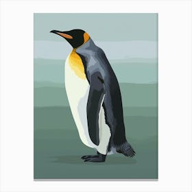 King Penguin Ross Island Minimalist Illustration 3 Canvas Print