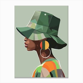 African Woman In A Hat 5 Canvas Print