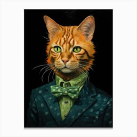 Cat In A Suit 5 Canvas Print