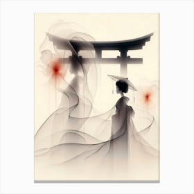 Japan Traditional Geisha Illustration By Ad 200 Canvas Print