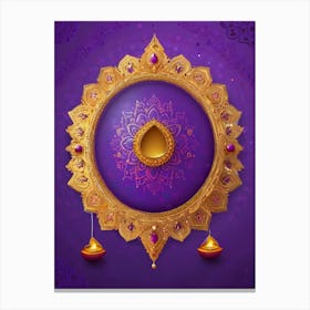 Diwali Greeting Card 3 Canvas Print