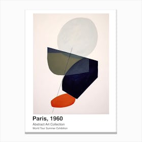 World Tour Exhibition, Abstract Art, Paris, 1960 5 Canvas Print