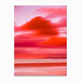 Dornoch Beach, Highlands, Scotland Pink Beach Canvas Print