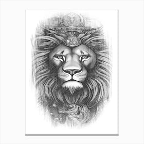 Lion Head Tattoo Canvas Print