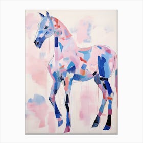 Playful Illustration Of Horse For Kids Room 2 Canvas Print