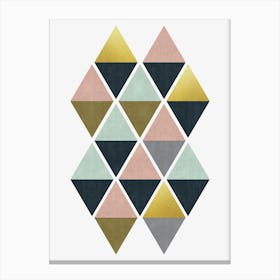 Composition of minimalist triangles 3 Canvas Print