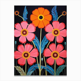 Flower Motif Painting Cosmos 5 Canvas Print