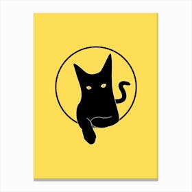 Cat In A Circle Canvas Print