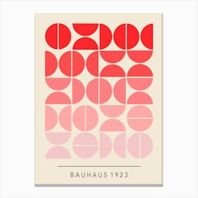Gradient Red Bauhaus Canvas Print