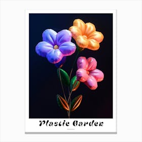 Bright Inflatable Flowers Poster Periwinkle Canvas Print