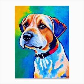 Border Terrier Fauvist Style dog Canvas Print