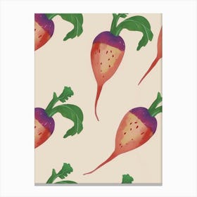 Root Vegetables Pattern 2 Canvas Print