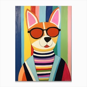 Little Dingo 2 Wearing Sunglasses Canvas Print