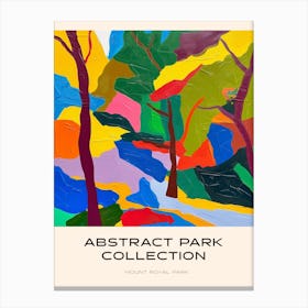 Abstract Park Collection Poster Mount Royal Park Montreal Canada 3 Canvas Print