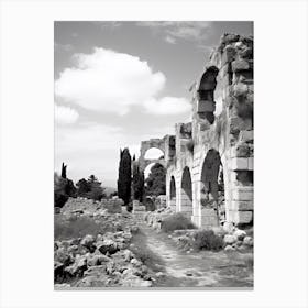 Byblos, Lebanon, Black And White Photography 4 Canvas Print