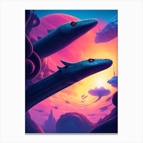 Space Lizards Canvas Print