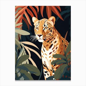 Leopard In The Jungle 23 Canvas Print