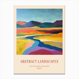 Colourful Abstract Gobi Gurvansaikhan National Park Mongolia 4 Poster Canvas Print