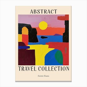 Abstract Travel Collection Poster Guinea Bissau 4 Canvas Print