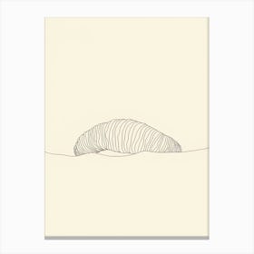 Sea Cucumber Line Art Canvas Print