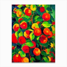 Rose Apple 2 Fruit Vibrant Matisse Inspired Painting Fruit Canvas Print