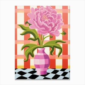 Peony Flower Vase 2 Canvas Print