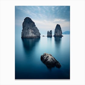 Rock Formations In The Sea Canvas Print